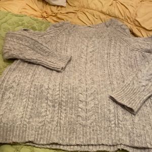 Cold Shoulder part wool fisherman Sweater Sweater 2xl Soft Surroundings